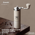 zowoki Portable Manual Coffee Grinder, Handheld Bean Mill & Pour-Over Kit for Home Brewing, Minimalist Coffee Gear